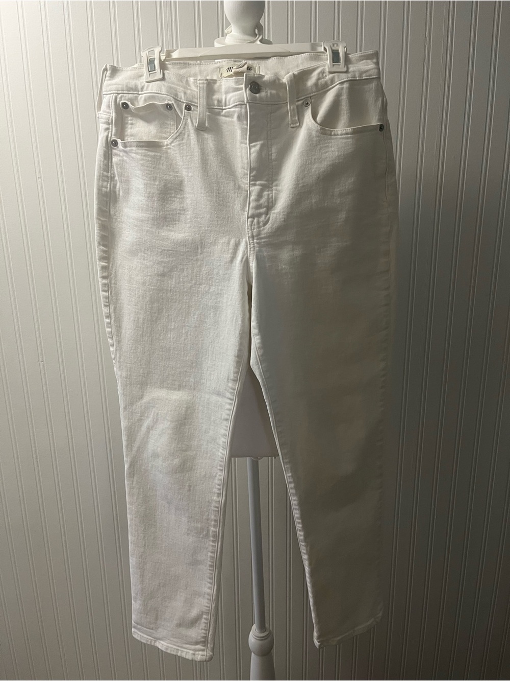Madewell White  Straight-Leg High-Rise Jeans